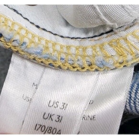 We The Free Womens Jeans 31 34x27 Wide Capri Distressed Light Stretch Button Fly - Picture 11 of 14